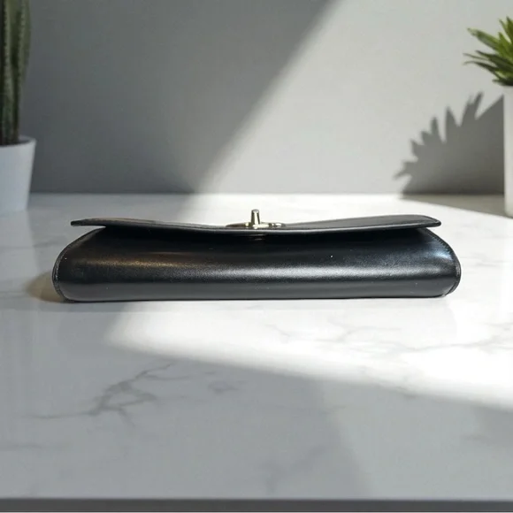 Coach Leather Turnlock Chain Clutch Horse & Carriage Embossed Hardware NEW - Picture 12 of 16